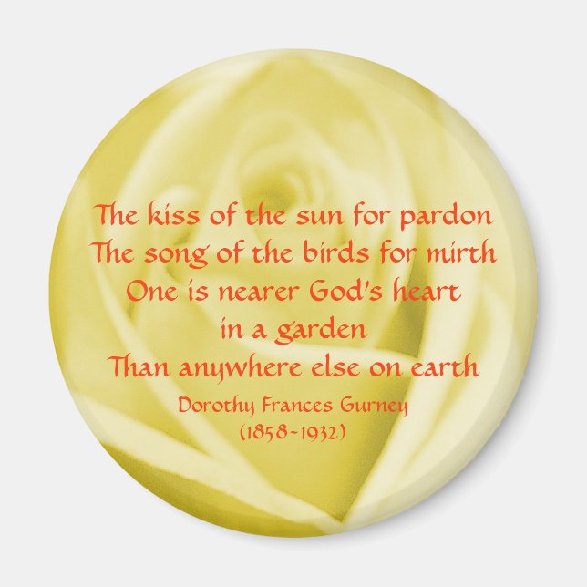 Íman Poema do Jardim de Deus - ímã (Frente)