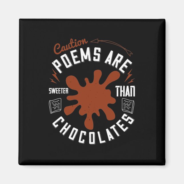 Íman Poemas De Precaução São Mais Bonitos Que Chocolate (Frente)
