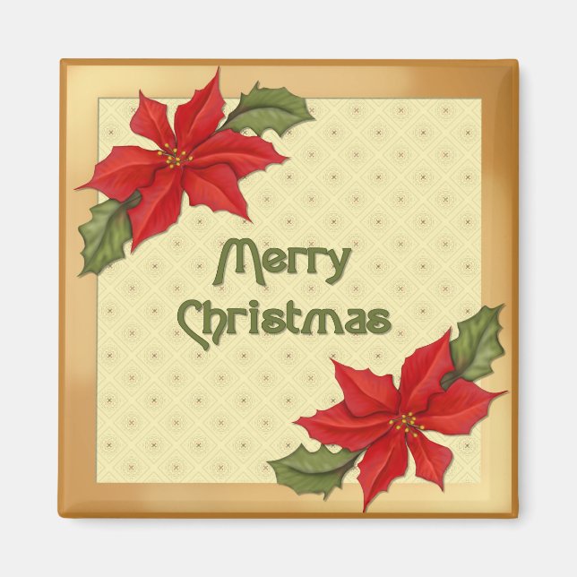 Íman Poinsettia Christmas (Frente)