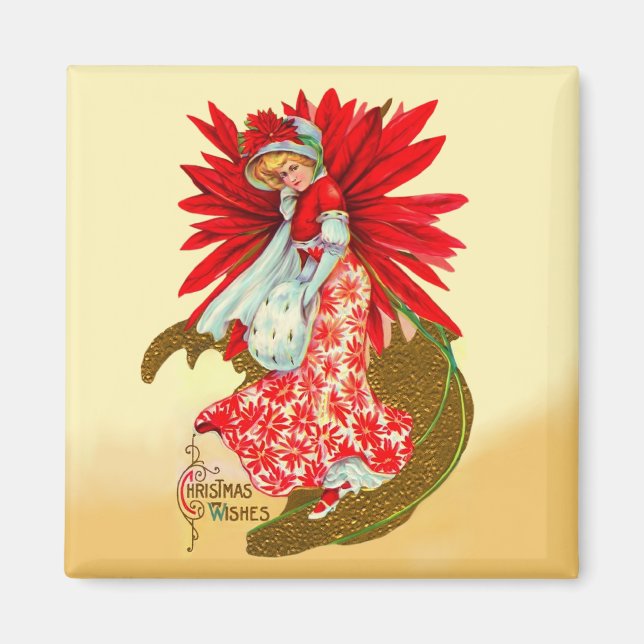 Íman Poinsettia Girl (Frente)