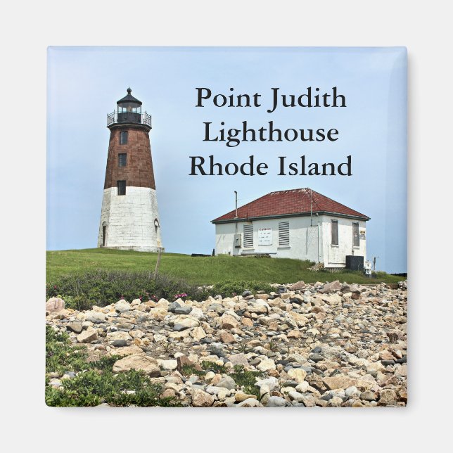 Íman Point Judith Lighthouse, Rhode Island Magnet (Frente)