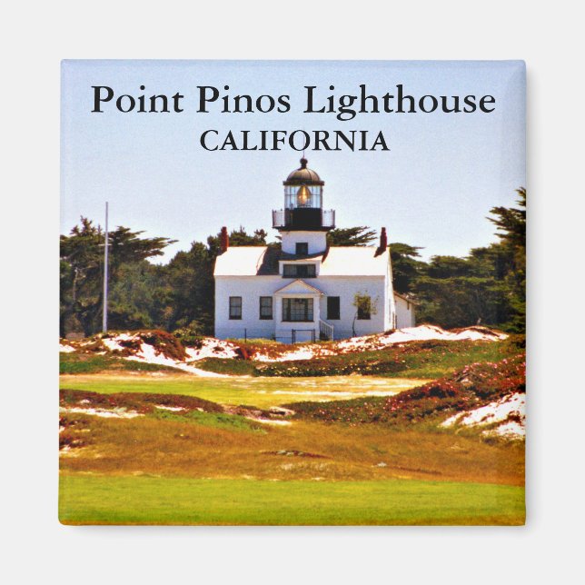 Íman Point Pinos Lighthouse, Califórnia Magnet (Frente)