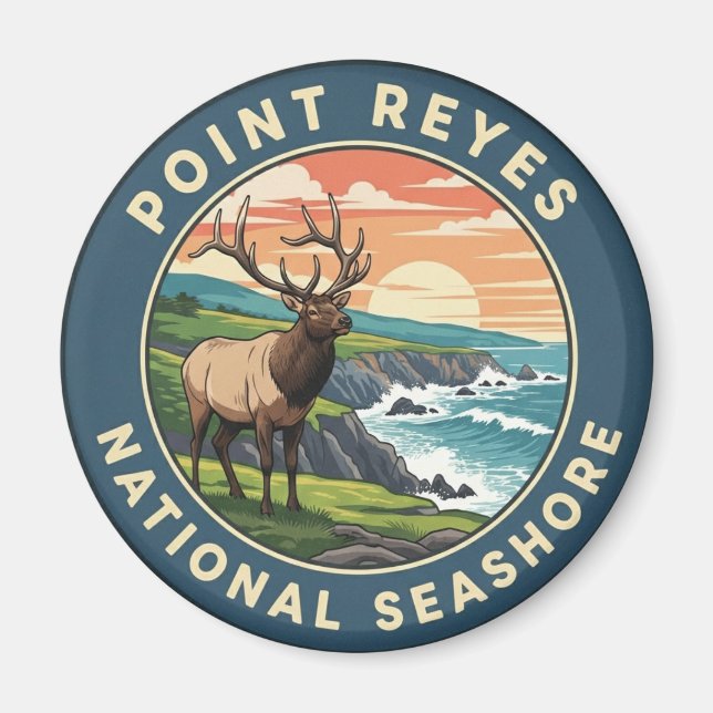 Íman Point Reyes National Seashore California Magnet (Frente)
