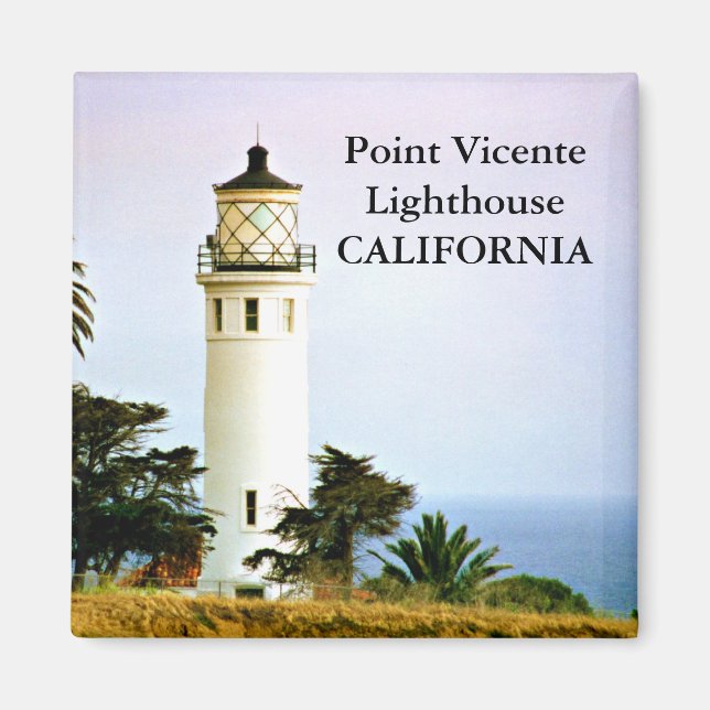 Íman Point Vicente Lighthouse, Califórnia Magnet (Frente)