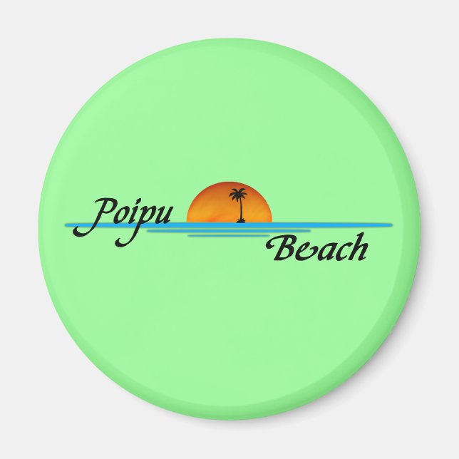 Íman Poipu Beach Sunset Magnet (Frente)