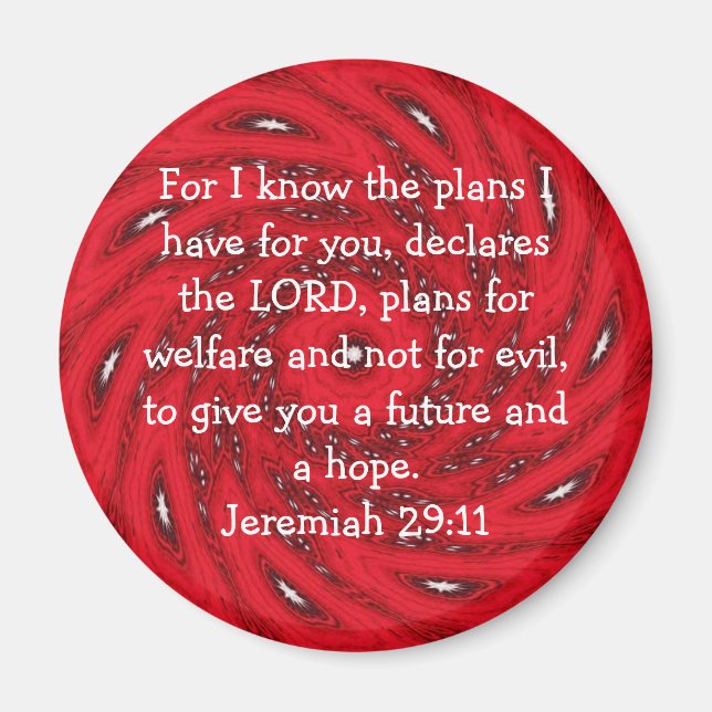Íman Pois eu sei os planos que tenho.... Jeremiah 29:11 (Frente)