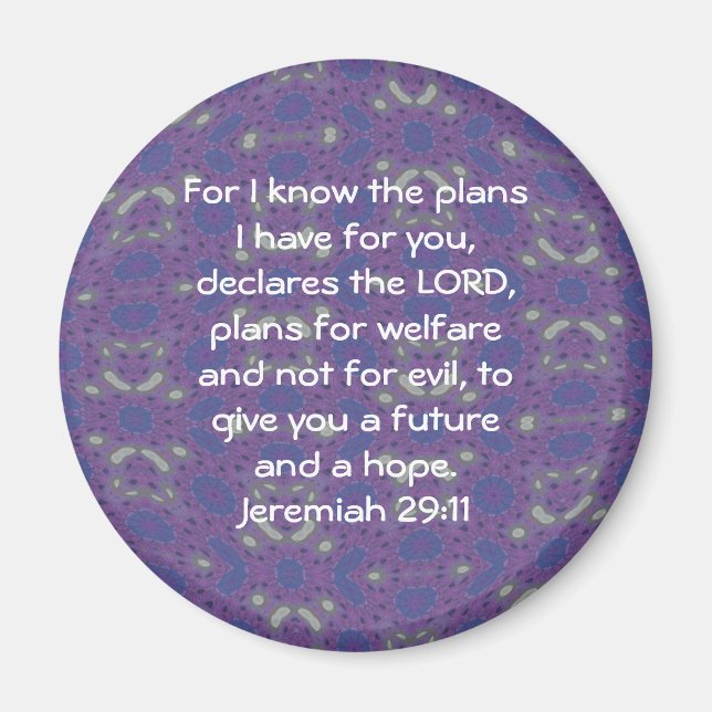 Íman Pois eu sei os planos que tenho - Jeremiah 29:11 (Frente)