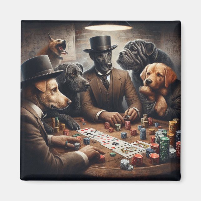Íman Poker Dogs Magnet (Frente)