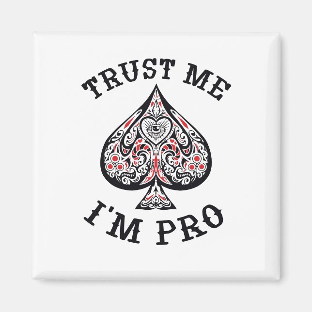 Íman Poker Gamer Engraçado Design (Frente)