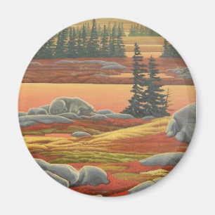 Íman Polar Bear Art Fridge Magent Wildlife Art Gifes