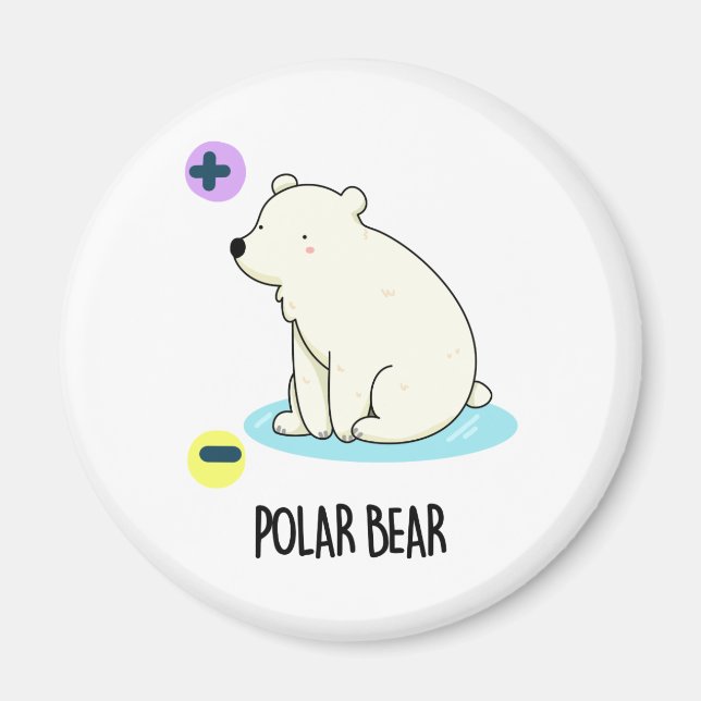 Íman Polar Bear Engraçado Ciência (Frente)
