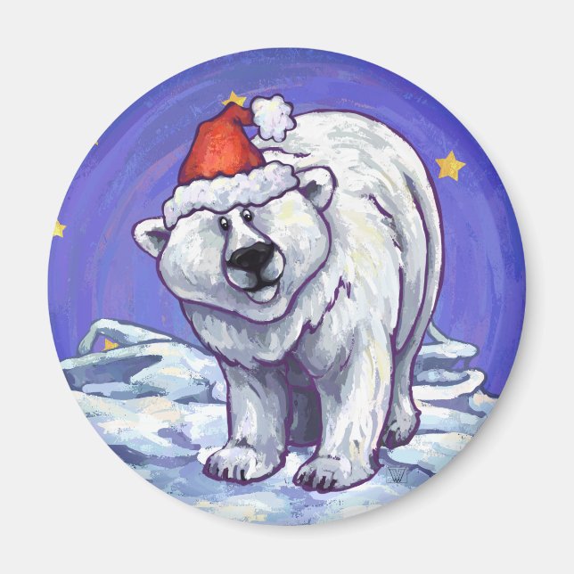 Íman Polar Bear Natal (Frente)