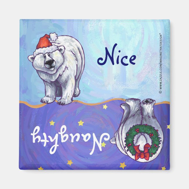 Íman Polar Bear Natal (Frente)