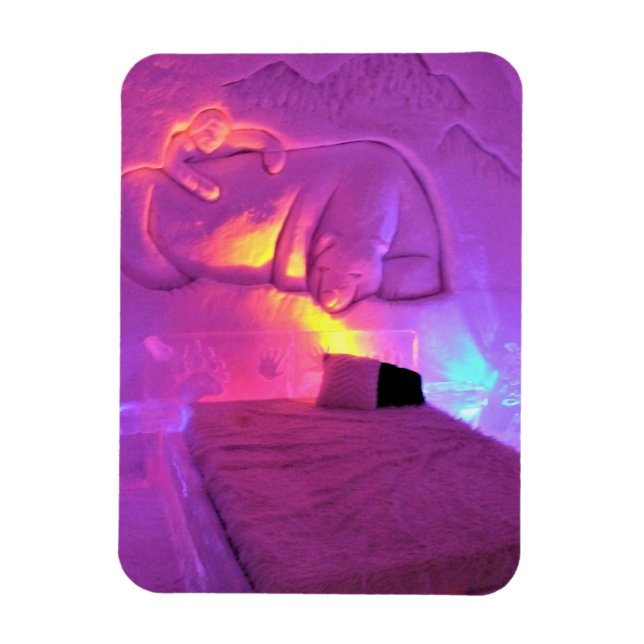 Íman Polar Bear Room no Hotel de Glace, Quebec, Canadá (Vertical)