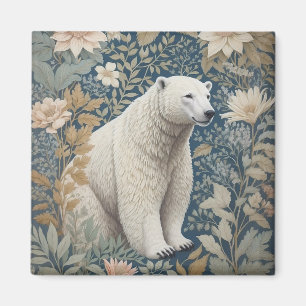 Íman Polar Bear William Morris Inspirou Floral
