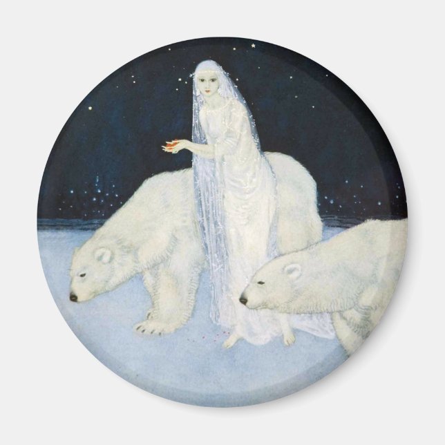 Íman Polar Bear Winter Magnet - Edmund Dulac (Frente)