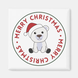 Íman Polar Urso Natal Neve Animais de inverno Polar