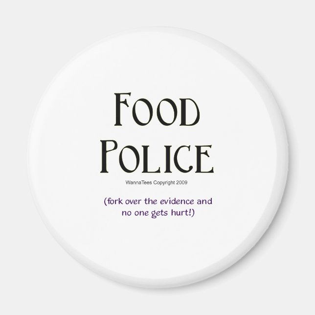 Íman Polícia de comida: Fork sobre as evidências (Frente)