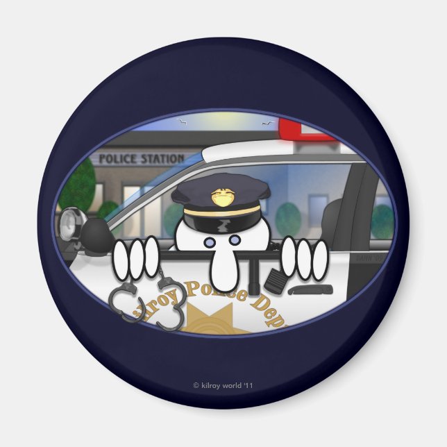 Íman Polícia Kilroy Magnet (Frente)