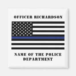 Íman Polícia Personalizada - Polícia de Linha Azul Fino