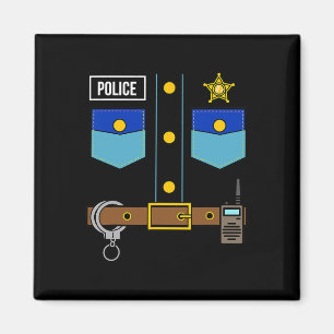 Íman Polícia Uniforme Costume Legal Fácil Polícia de Ha