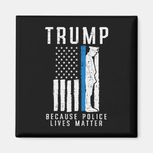 Íman Polícia Vive Problema Pro Trump Thin Blue Line UF