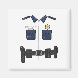 Íman Policial de Halloween Costume Cop Boys Homens