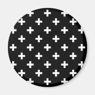 Íman Polka branca cruza a preto