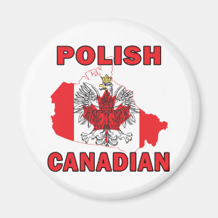 Íman Polonês canadiano - Mapa do Canadá