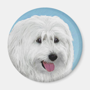 Íman Polonês Lowland Sheepdog Painting - Ar Original d