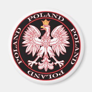 Íman Polonês redondo Eagle do vermelho