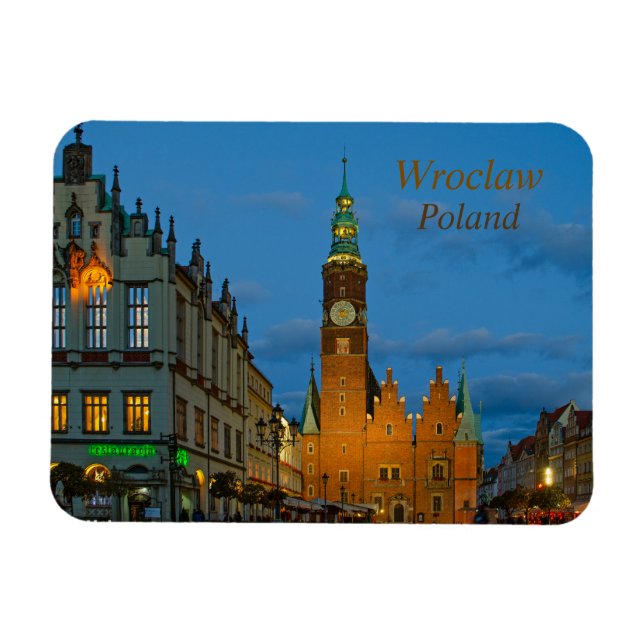 Íman Polônia de Wroclaw Quadrado do Mercado (Horizontal)