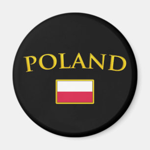 Íman Polônia dourado