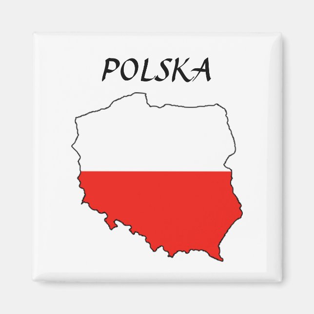 Íman Polônia MapFlag "Polska" (Frente)