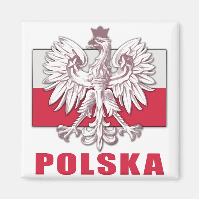 Íman Polônia Polska Casaco de Armas (Frente)