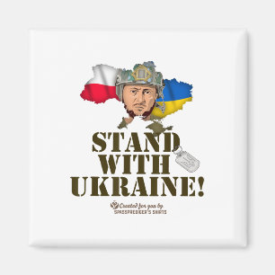 Íman Polônia Ucrânia Zelensky Placa para Cachorro Fique