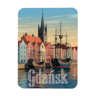 Íman Polônia vintage de Gdansk