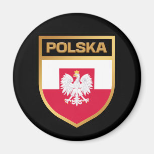 Íman Polska / Polônia Flag Shield & Emblem