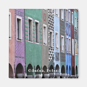 Íman Polska Polônia Gdańsk Cidade antiga vintage Pol