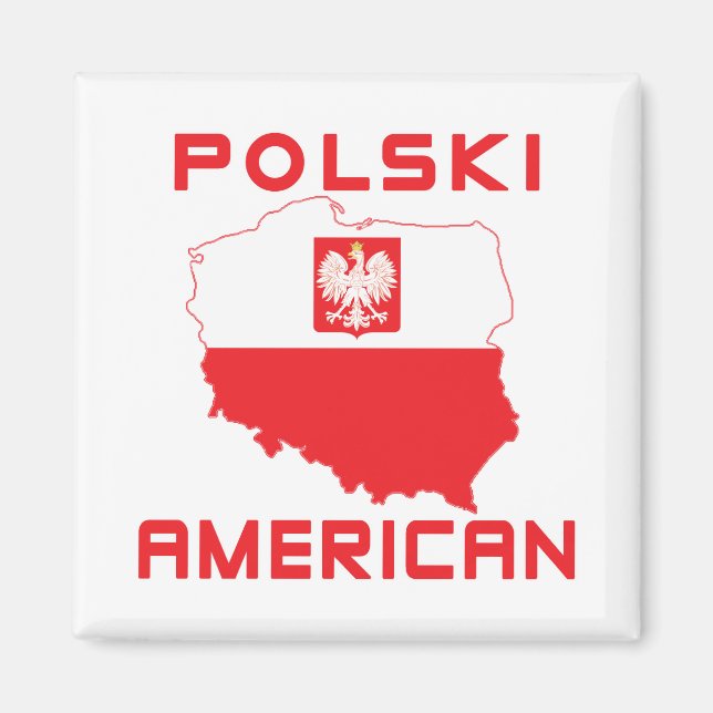 Íman Polski American Map (Frente)
