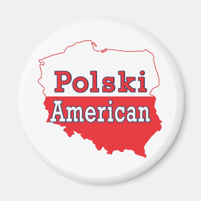 Íman Polski American Map (Frente)