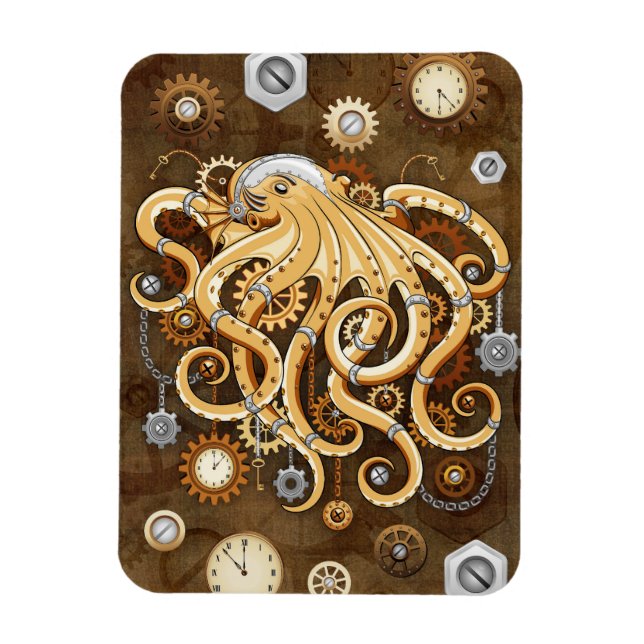 Íman Polvo Steampunk Retro Fantasia Mecânica (Vertical)