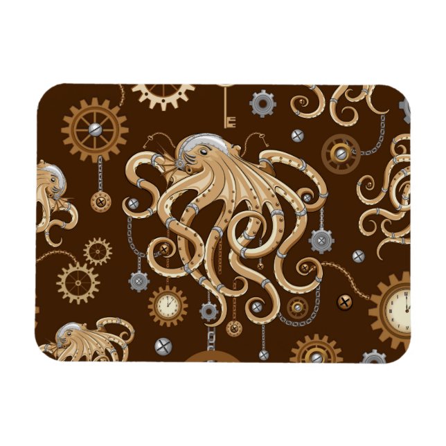 Íman Polvo Steampunk Retro Fantasia Mecânica (Horizontal)