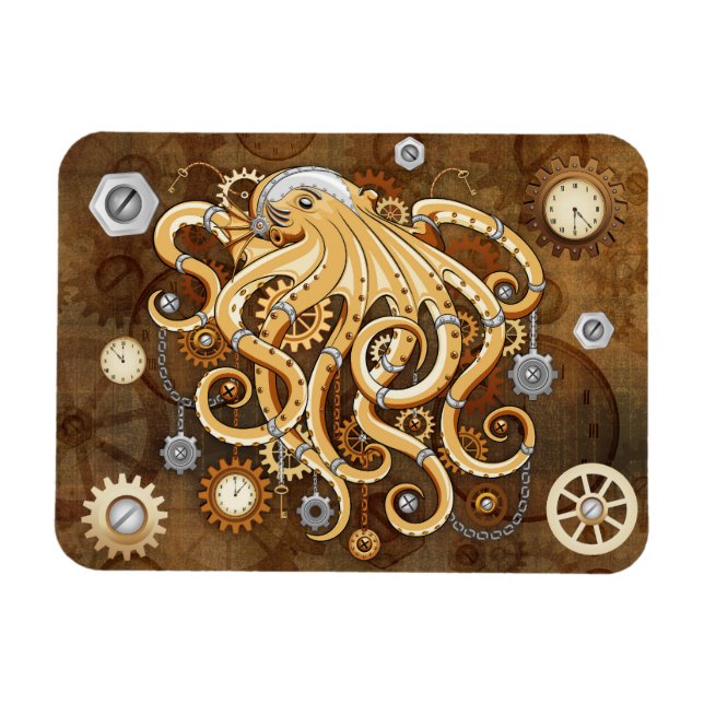 Íman Polvo Steampunk Retro Fantasia Mecânica (Horizontal)