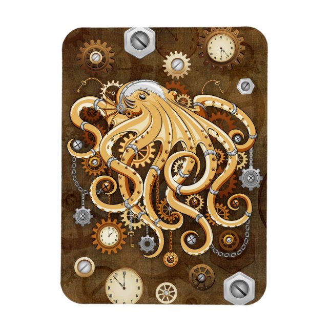 Íman Polvo Steampunk Retro Fantasia Mecânica (Vertical)