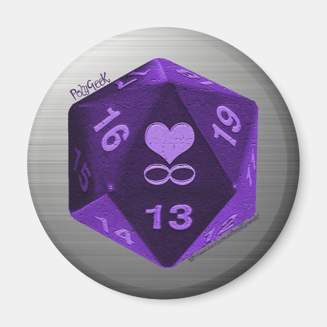 Íman PolyGeek Magnet - Roxo (Frente)