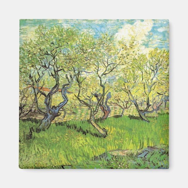 Íman Pomar em Blossom por Vincent van Gogh (Frente)