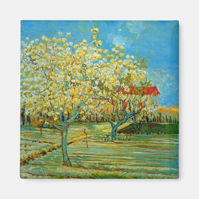 Íman Pomar em Flor por Vincent van Gogh (Frente)