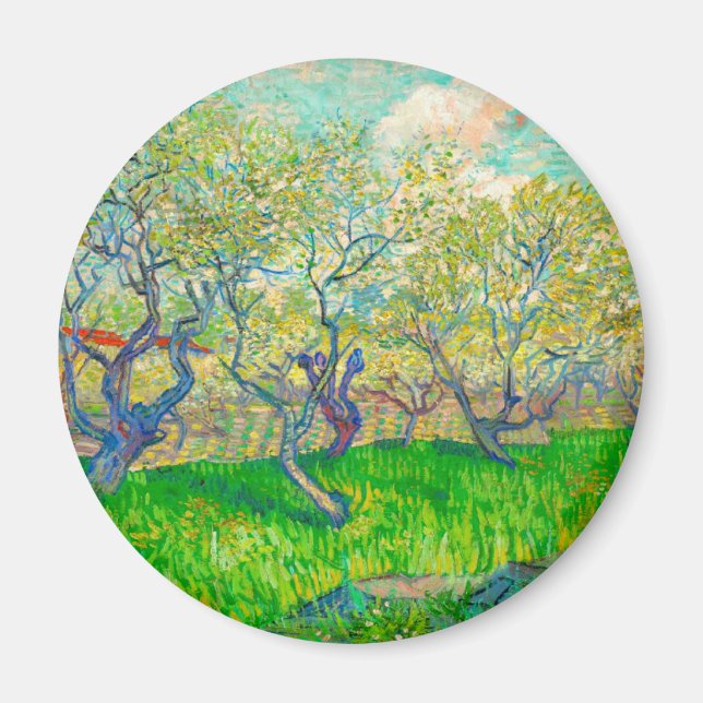 Íman Pomar Vincent van Gogh em Blossom (Frente)