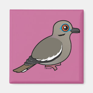 Íman pomba Branco-voada